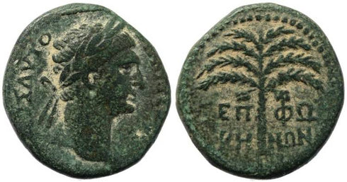 Roman coin of Trajan - Judaea, Sepphoris- beautiful desert patina